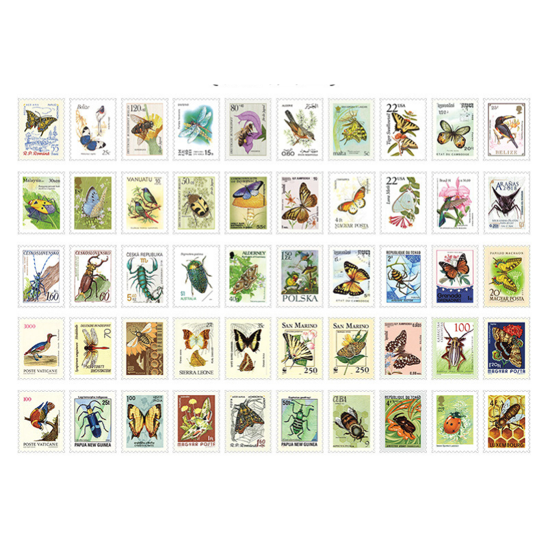 Vintage Mini Art Card Sticker Pack
