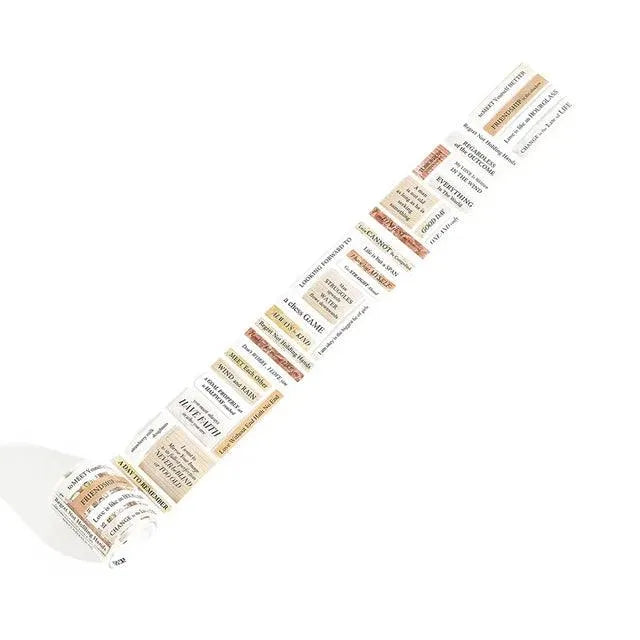 Vintage Quotes Washi Tape Rolls for Journaling & Scrapbooking - PaperWrld
