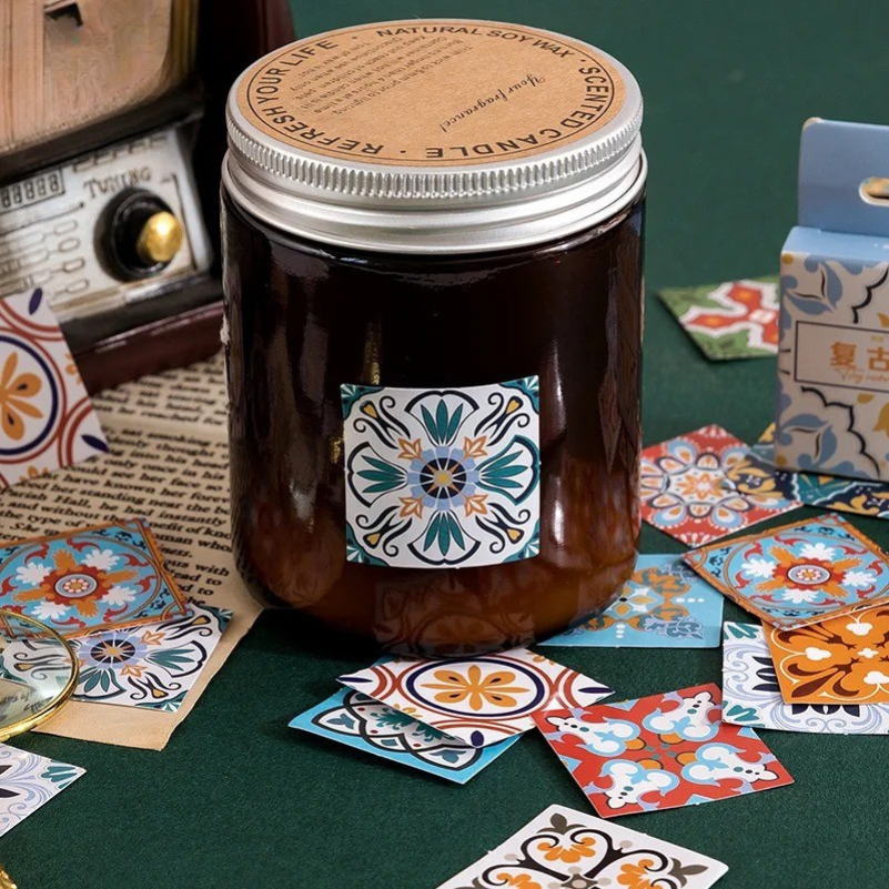 Mediterranean Tile – Vintage Ceramic Pattern Sticker Set