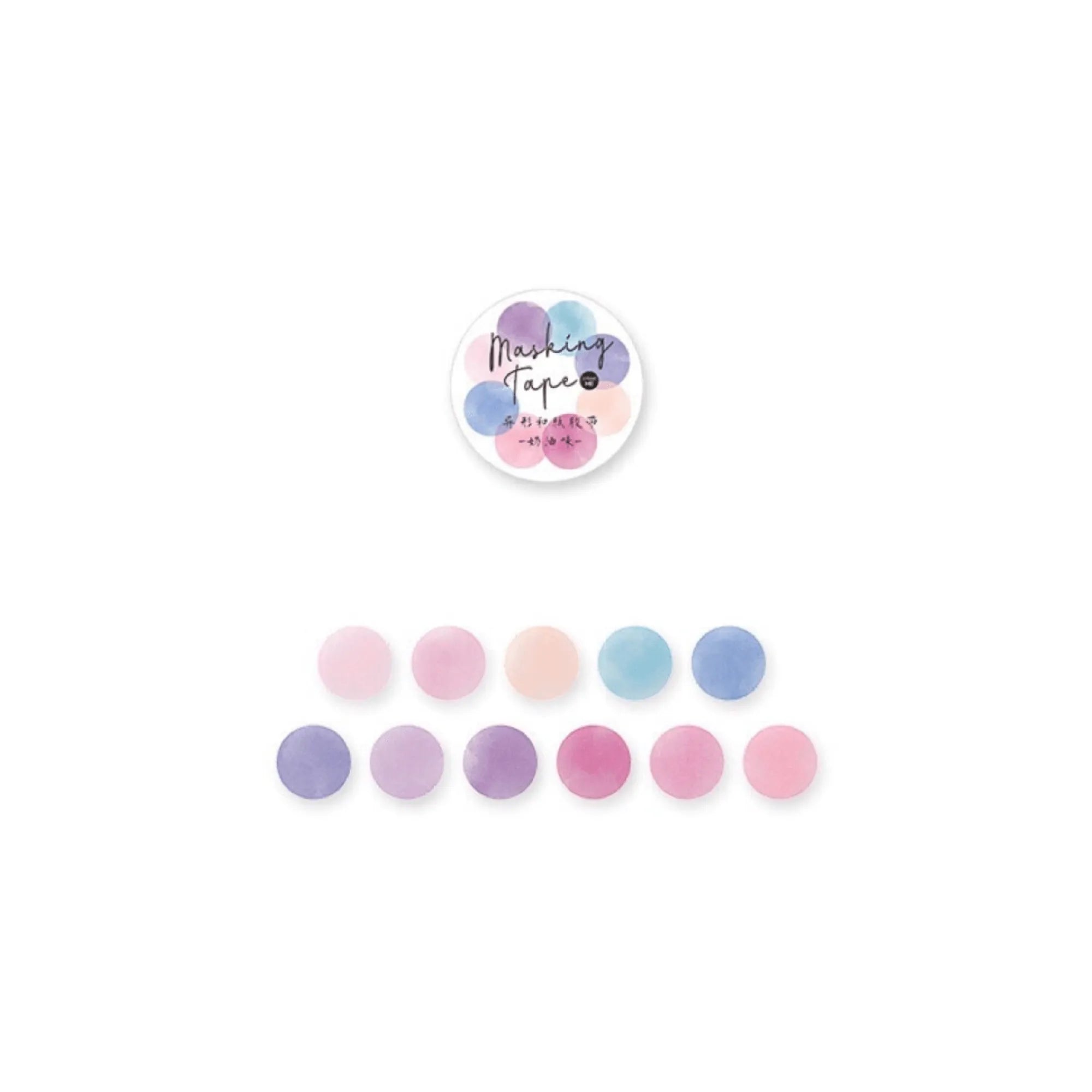 Colorful Dots Masking Tape Roll - 100 Pcs Vibrant Washi Circles for Crafting and Journaling for Journaling & Scrapbooking - PaperWrld