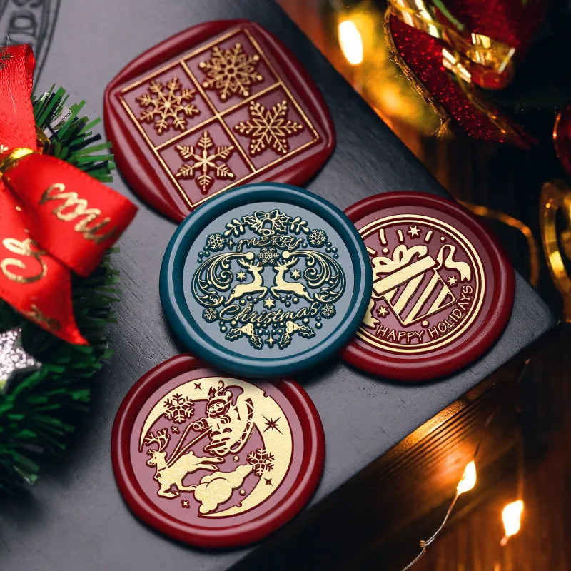 3D Solid Brass Christmas Wax Seal Stamp Head