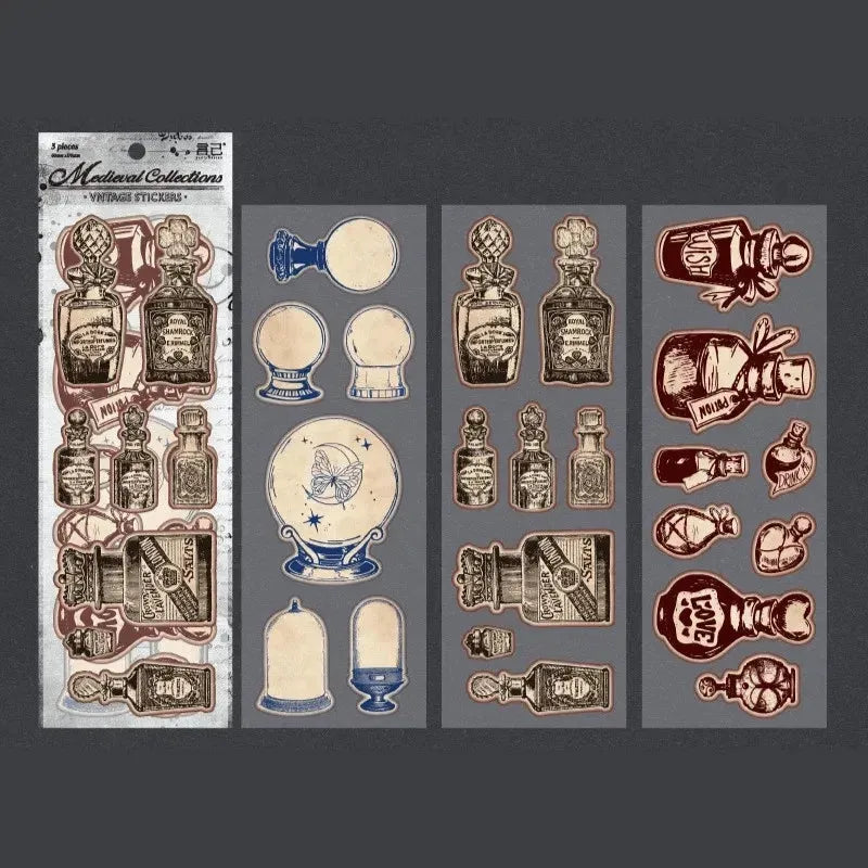 Medieval Vintage Die Cut Sticker Sheets