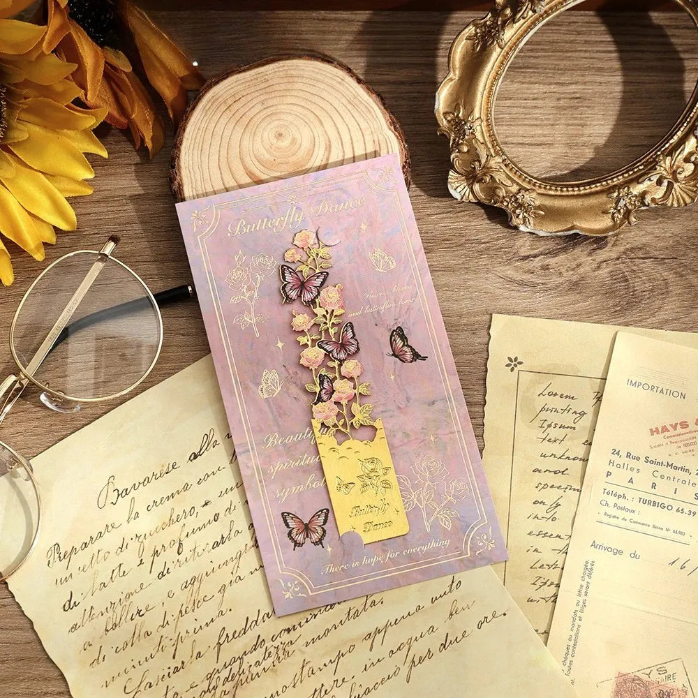 Butterfly Shadow Metal Bookmark