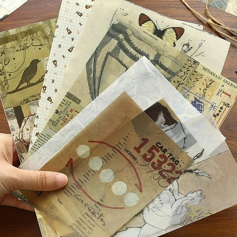 86-teiliges Vintage-Scrapbooking-Zubehör-Set – Scrapbooking-Materialien, Papieraufkleber-Set, Journaling-Zubehör, Ästhetik für Journal