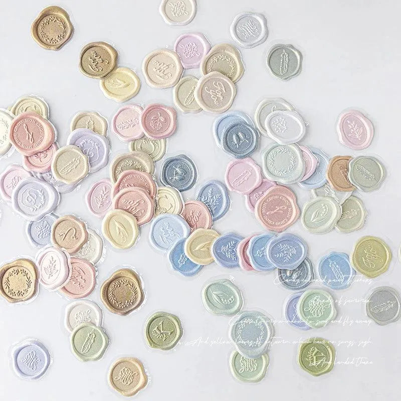 Elegant Wax Seal Stickers - 18 Pcs Vintage-Inspired Seals for Journaling & Scrapbooking - PaperWrld