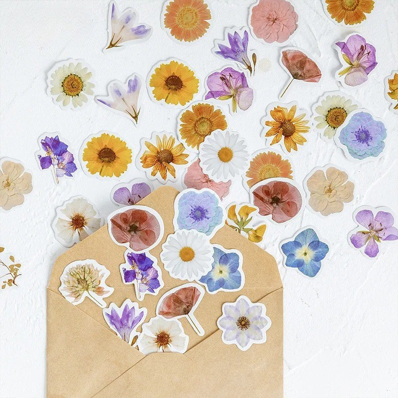 Blooming Nature Vintage Botanical Flower Sticker Set