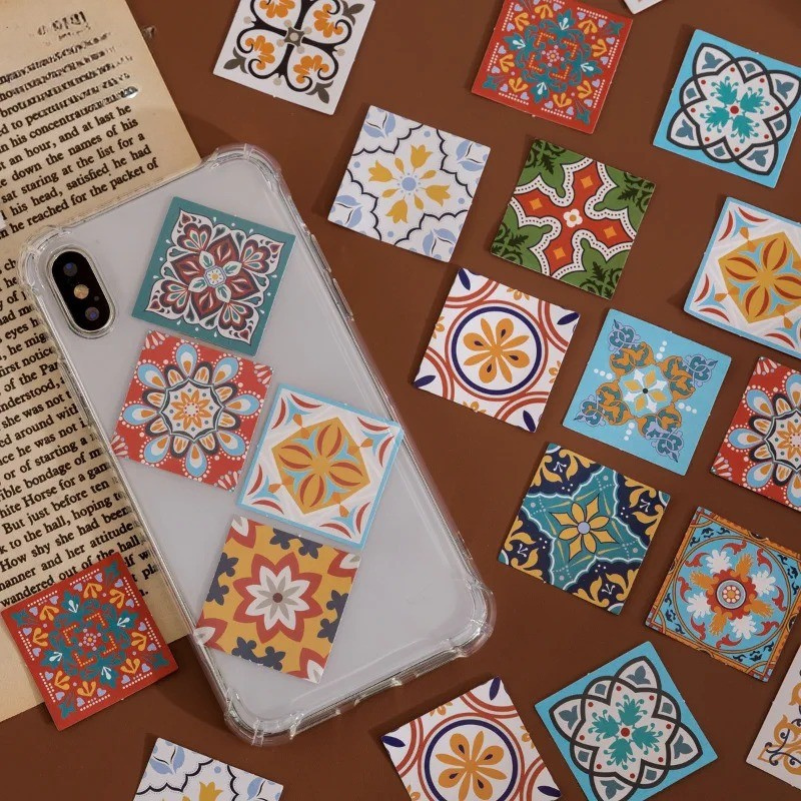 Mediterranean Tile – Vintage Ceramic Pattern Sticker Set