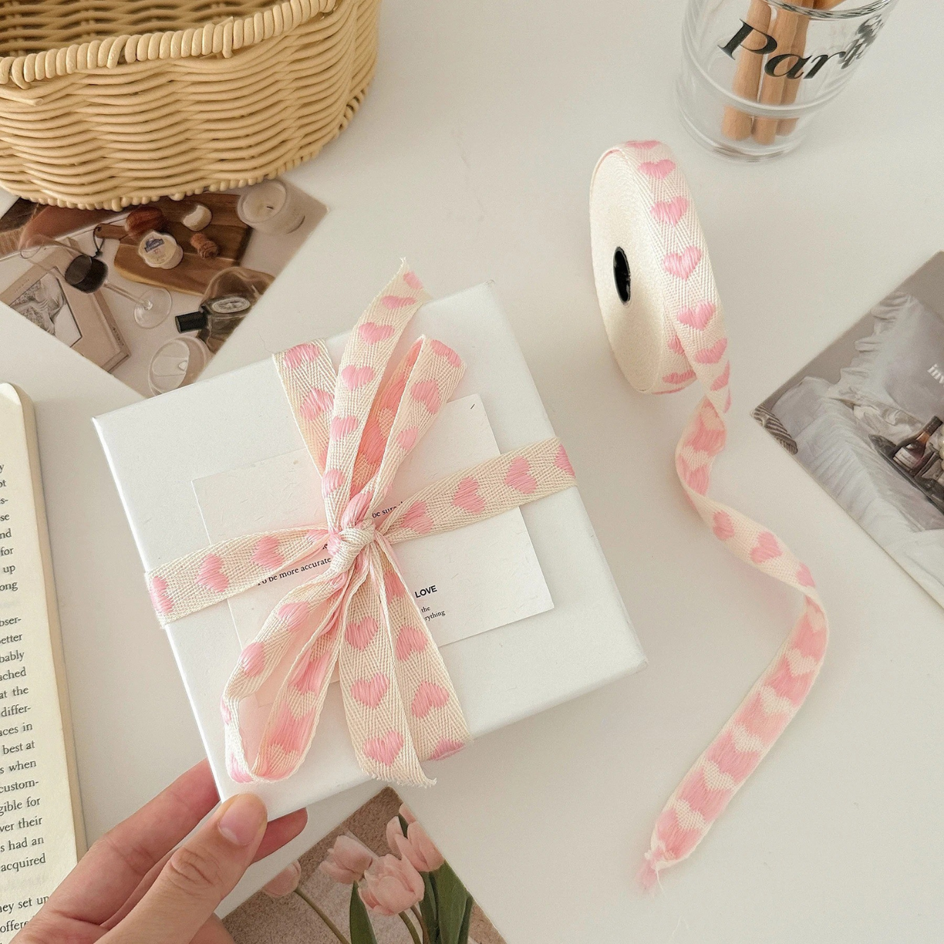 Heart Pattern Polyester Ribbon