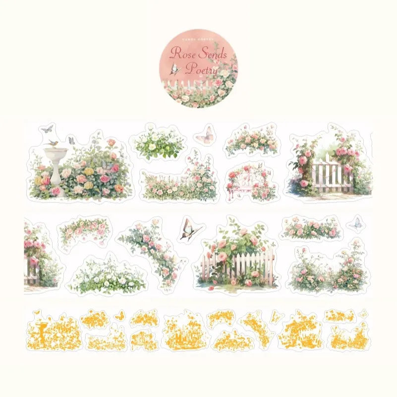 Botanical Whisper PET Sticker Roll