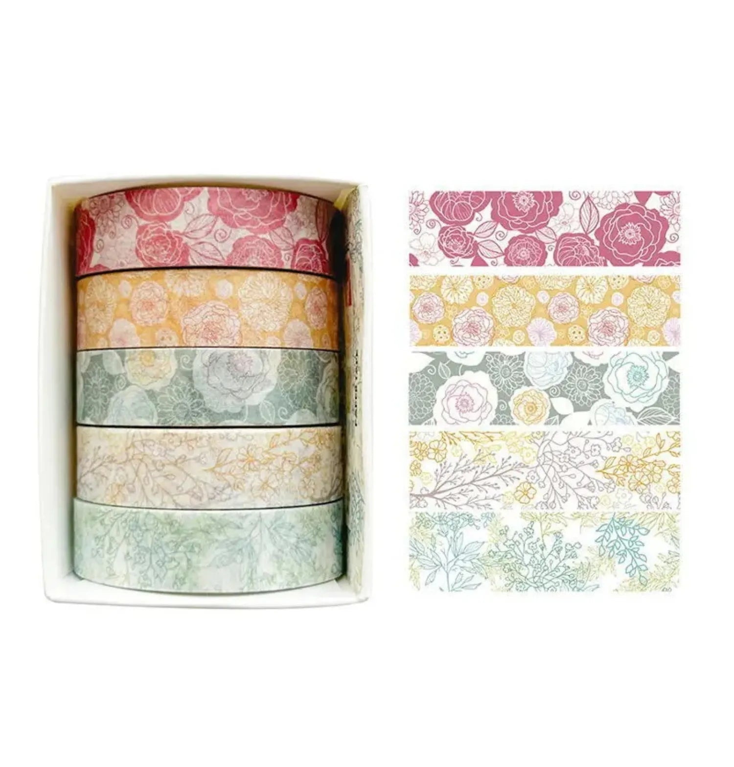 Ensemble de rubans Washi Floral Delight