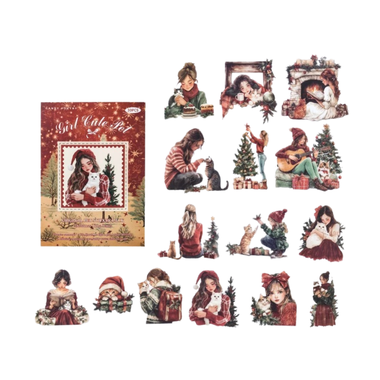 Cozy Holiday PET Sticker Pack