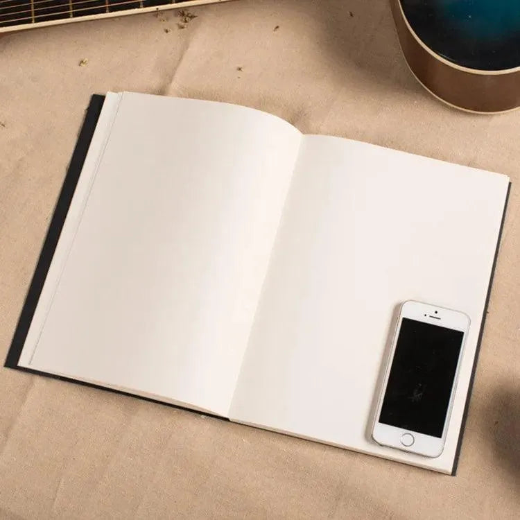 Black Cover B5 Sketchbook Blank Pages for Journaling & Scrapbooking - PaperWrld
