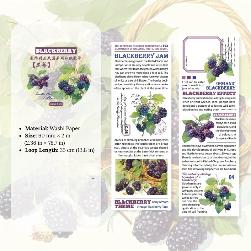 Fruit Encyclopedia Washi Tape