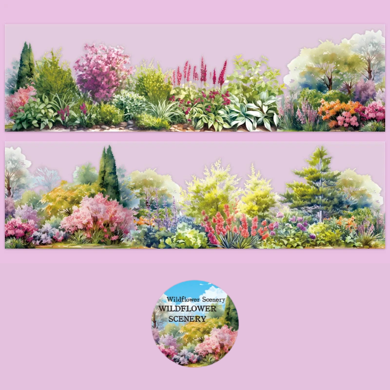 Wildflower Garden Landscape PET Washi Tape