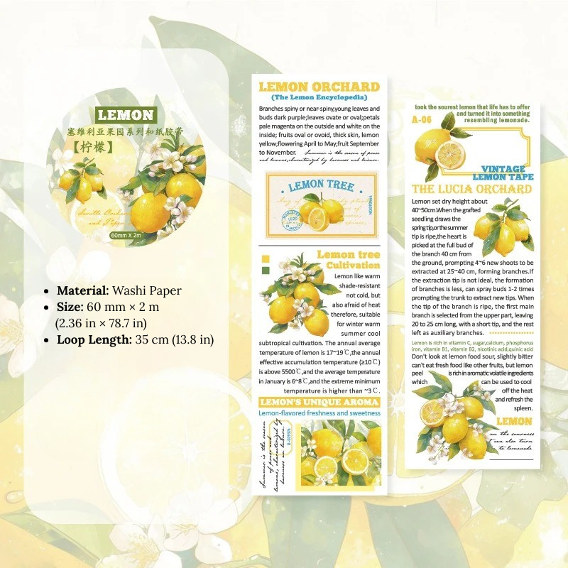 Fruit Encyclopedia Washi Tape