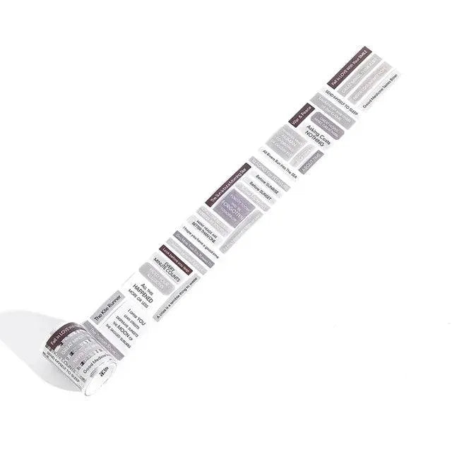 Vintage Quotes Washi Tape Rolls for Journaling & Scrapbooking - PaperWrld