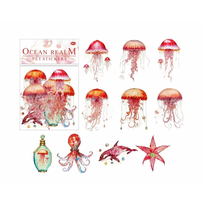 Ocean Realm Holographic PET Sticker Pack