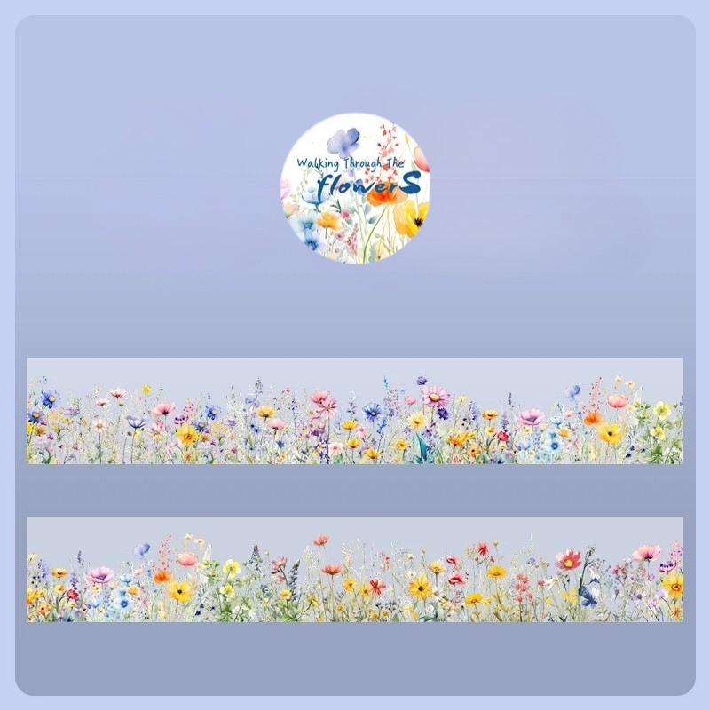 Walking Through the Flowers PET Washi Tape