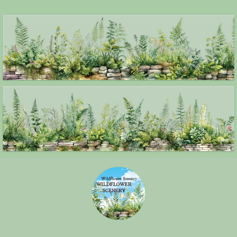 Wildflower Garden Landscape PET Washi Tape