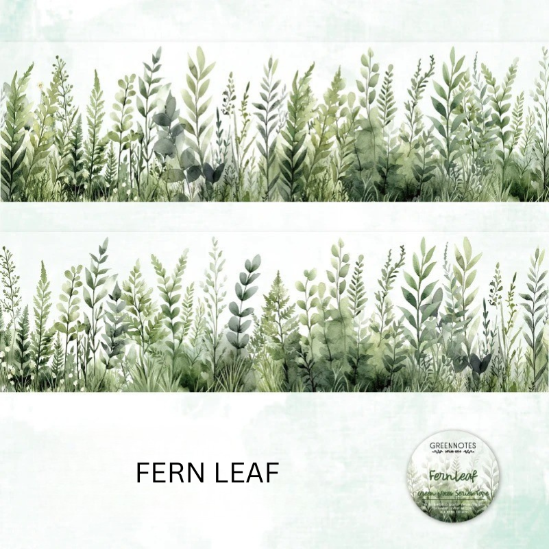 Green Notes Botanical PET Washi Tape