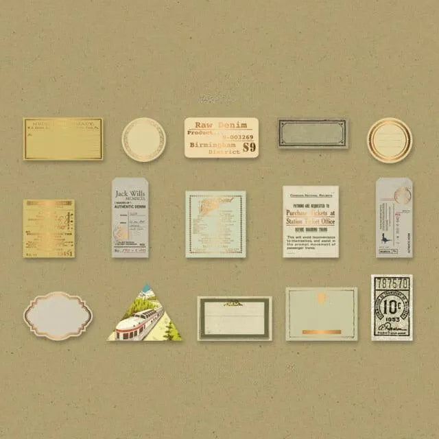 Label Sticker Set - 30 Pcs Adhesive Memo Pad Stickers for Journaling & Scrapbooking - PaperWrld