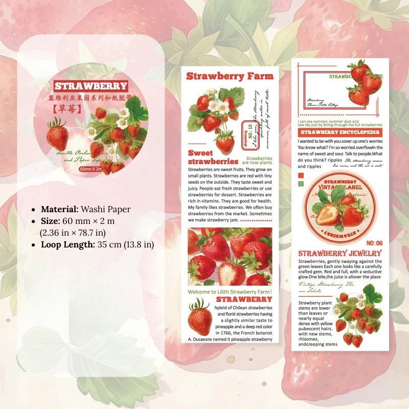 Fruit Encyclopedia Washi Tape