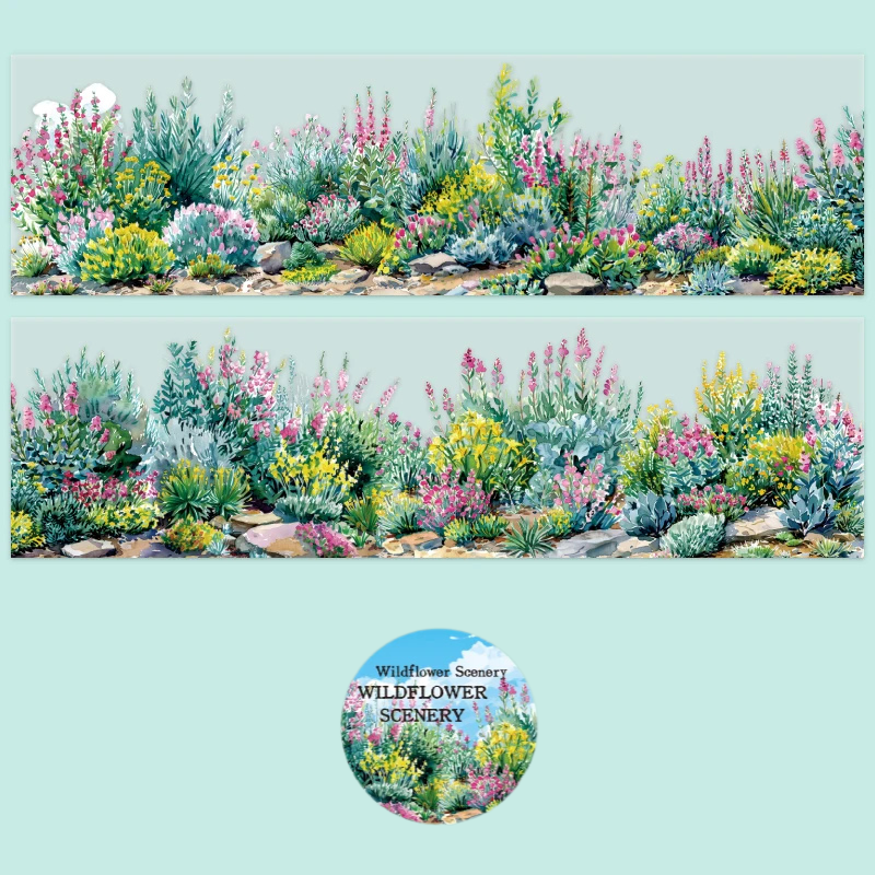 Wildflower Garden Landscape PET Washi Tape
