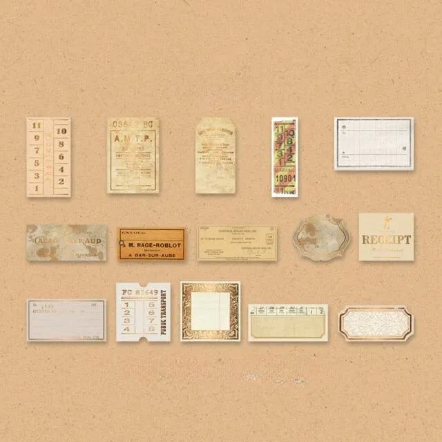 Label Sticker Set - 30 Pcs Adhesive Memo Pad Stickers for Journaling & Scrapbooking - PaperWrld