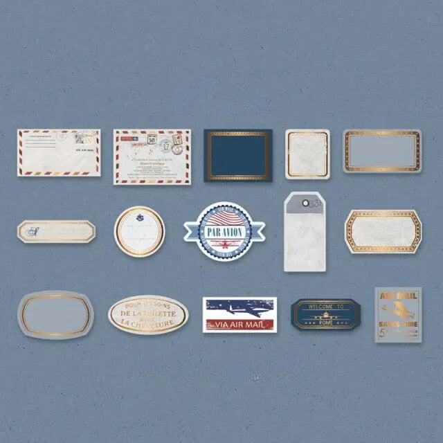 Label Sticker Set - 30 Pcs Adhesive Memo Pad Stickers for Journaling & Scrapbooking - PaperWrld