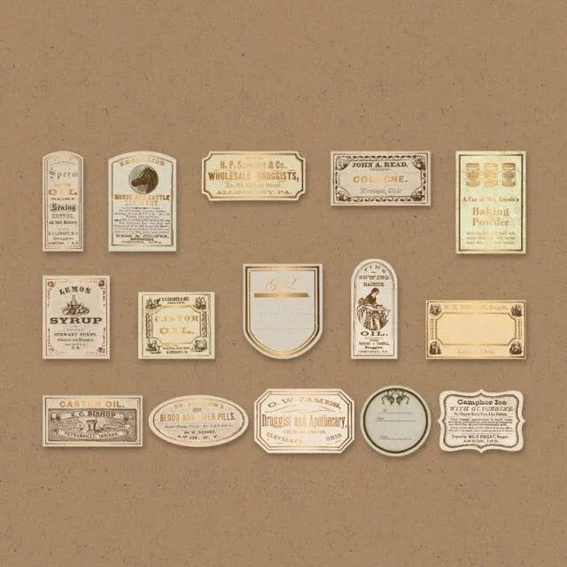 Label Sticker Set - 30 Pcs Adhesive Memo Pad Stickers for Journaling & Scrapbooking - PaperWrld