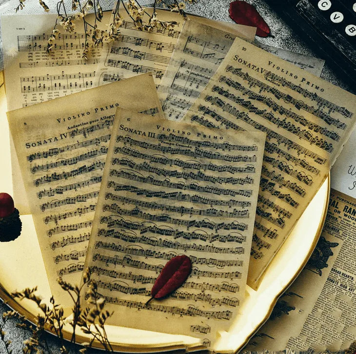 6 Sheets Paper Music for Journaling & Scrapbooking - PaperWrld