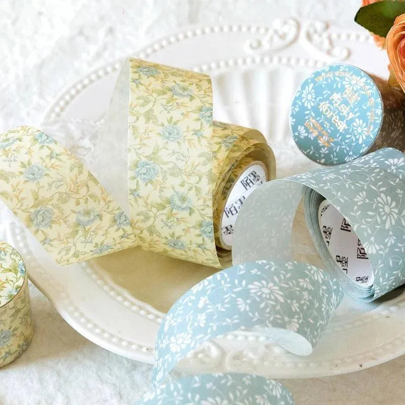 Handwritten Letter and Flower Adhesive Washi Tape for Journaling & Scrapbooking - PaperWrld