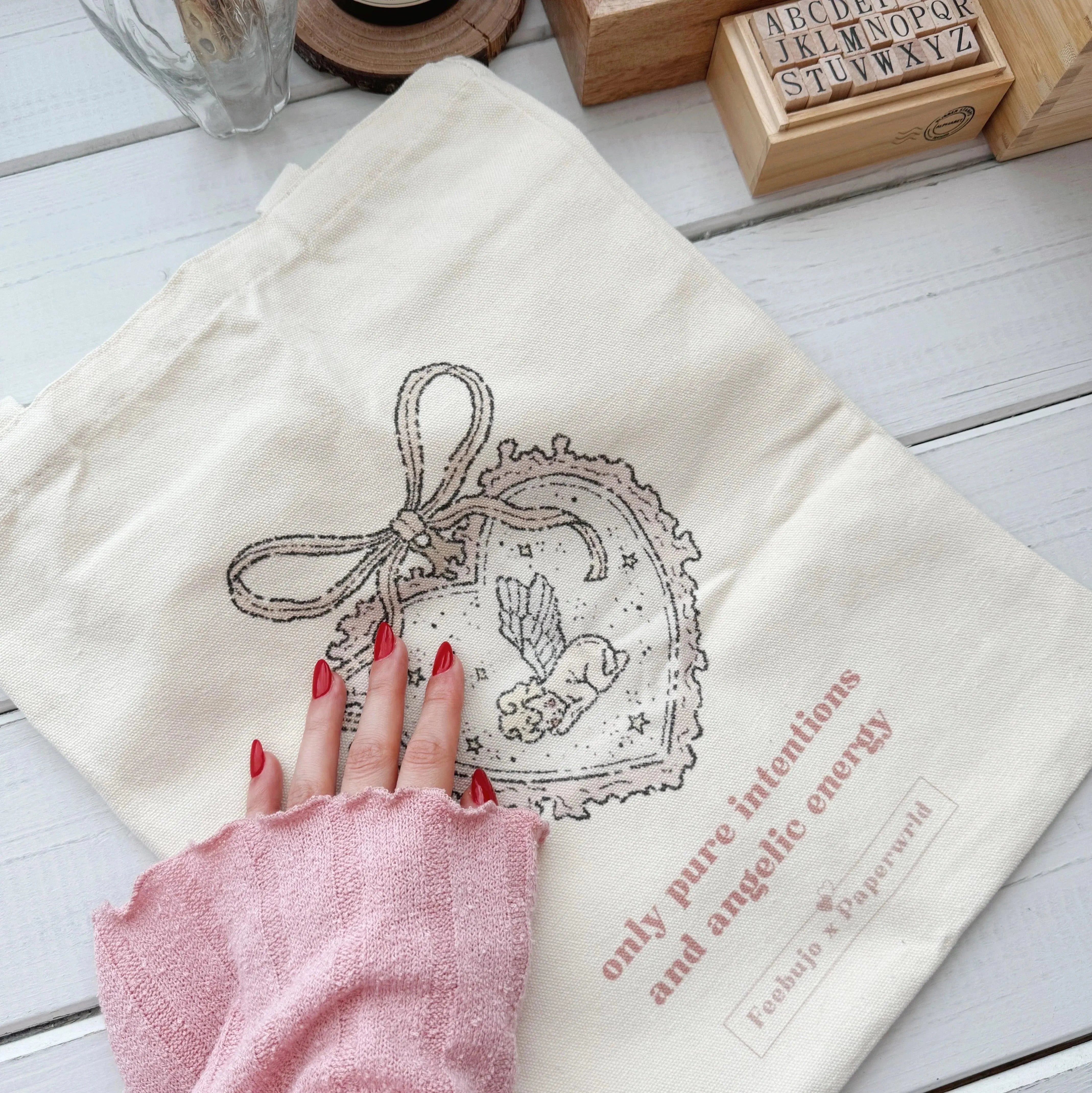 Angelic Energy Tote Bag - Feebujo x Paperwrld Collaboration