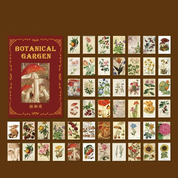 Mini Book Paper 50Pcs Detachable Sheets - Botanical Garden - PaperWrld