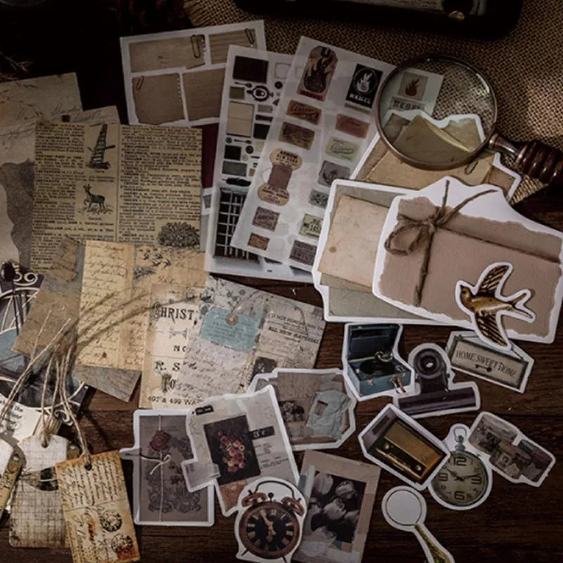 Paper & Stickers Pack Decorative Natural Collection for Journaling & Scrapbooking - PaperWrld