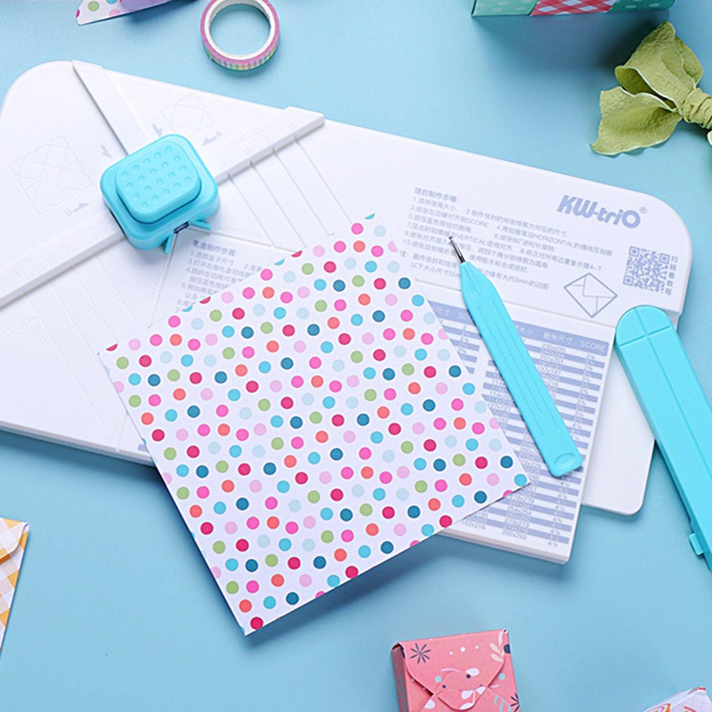 Envelope Punch Board 3 in 1 DIY Envelope Making Craft Wrap Gift Box for Journaling &amp; Scrapbooking - PaperWrld