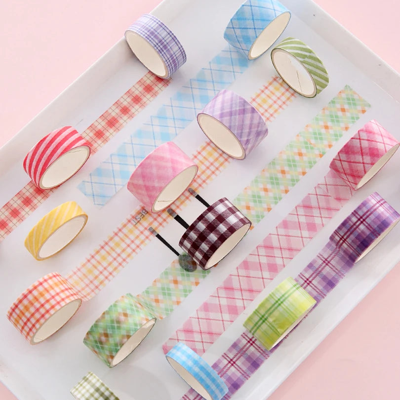 Pastel Grid Dreams – Washi Tape Set