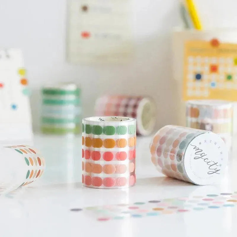 Pastel Dot Decorative Washi Tape Roll