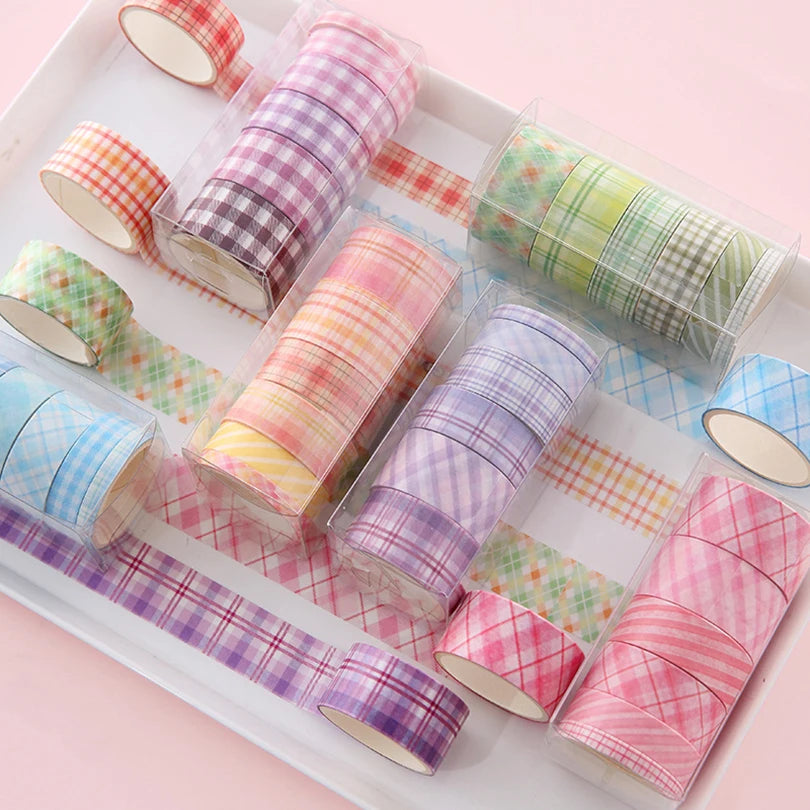 Pastel Grid Dreams – Washi Tape Set