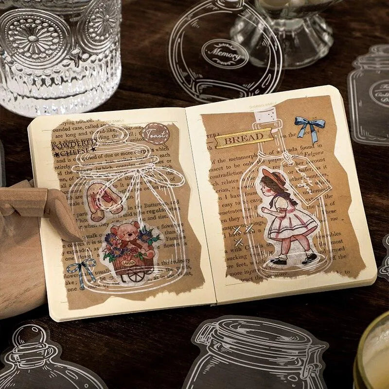 20pcs PET Transparent Glass Container Stickers for Journaling & Scrapbooking - PaperWrld
