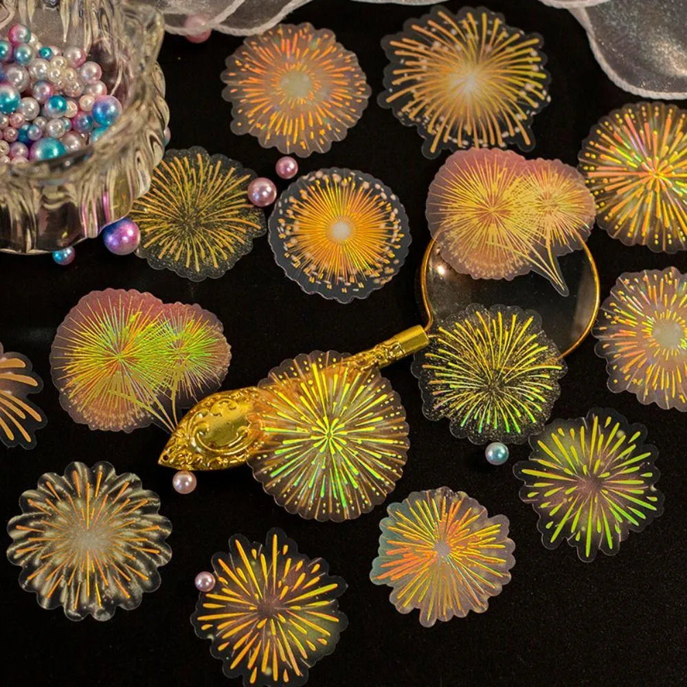 20 Pcs Fireworks PET Stickers Pack for Journaling & Scrapbooking - PaperWrld