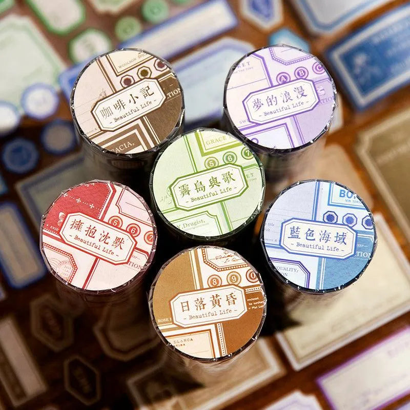 Vintage Paper Stickers Roll for Journaling & Scrapbooking - PaperWrld