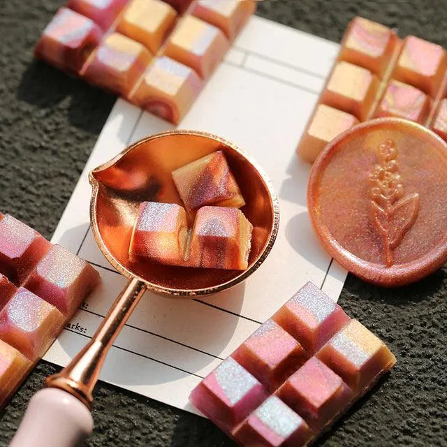 Glitter Wax Seal Beads - 36-Piece Chocolate Bar Style Pack for Journaling & Scrapbooking - PaperWrld