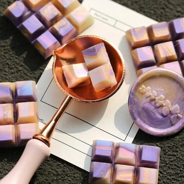 Glitter Wax Seal Beads - 36-Piece Chocolate Bar Style Pack for Journaling & Scrapbooking - PaperWrld