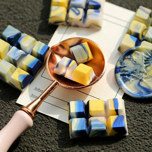 Glitter Wax Seal Beads - 36-Piece Chocolate Bar Style Pack for Journaling & Scrapbooking - PaperWrld