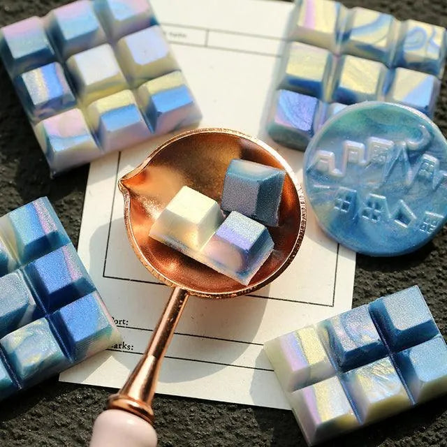 Glitter Wax Seal Beads - 36-Piece Chocolate Bar Style Pack for Journaling & Scrapbooking - PaperWrld