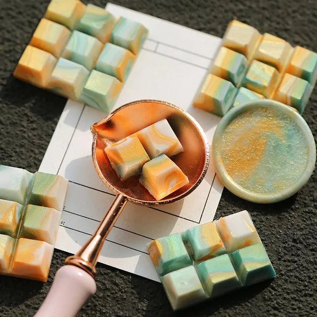 Glitter Wax Seal Beads - 36-Piece Chocolate Bar Style Pack for Journaling & Scrapbooking - PaperWrld