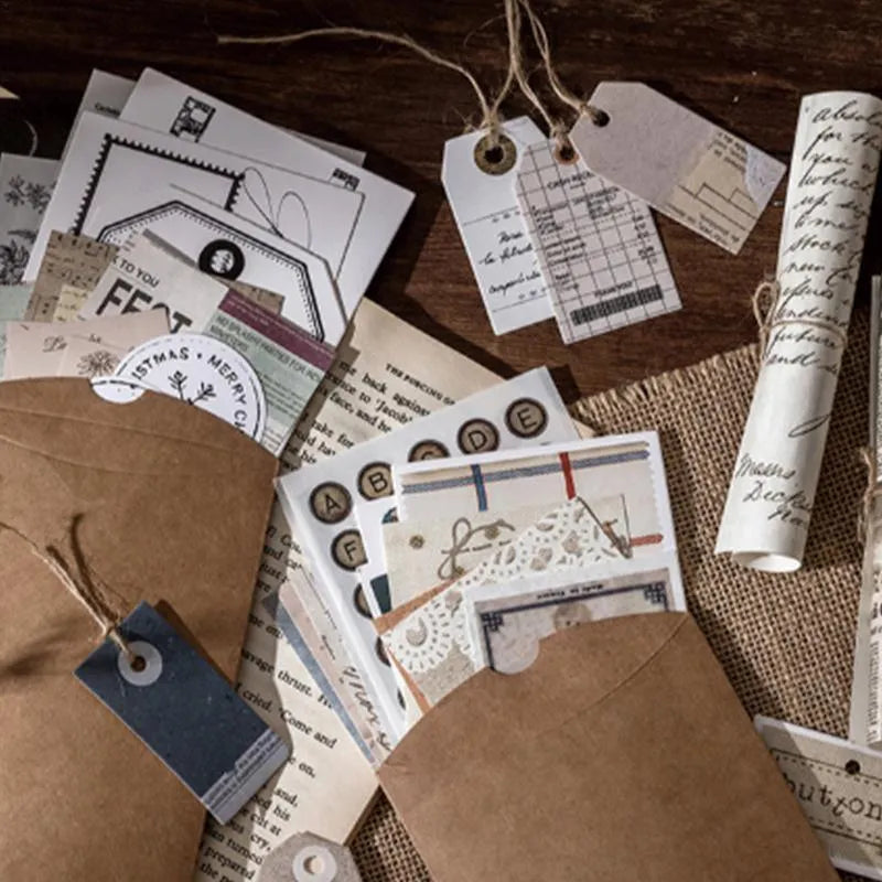 Paper & Stickers Pack Decorative Natural Collection for Journaling & Scrapbooking - PaperWrld