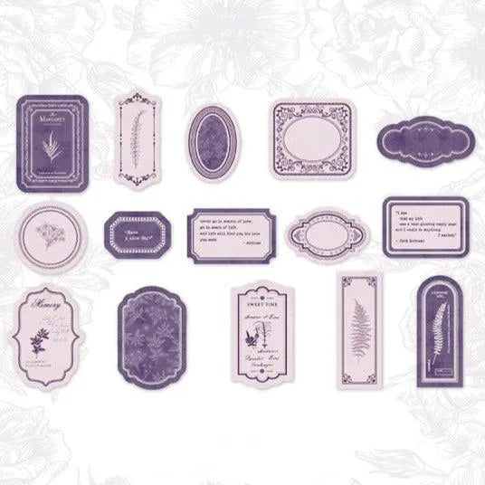 Vintage Floral Sticker Labels 45pcs Journal Decoration for Journaling & Scrapbooking - PaperWrld