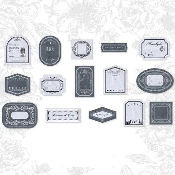 Vintage Floral Sticker Labels 45pcs Journal Decoration for Journaling & Scrapbooking - PaperWrld